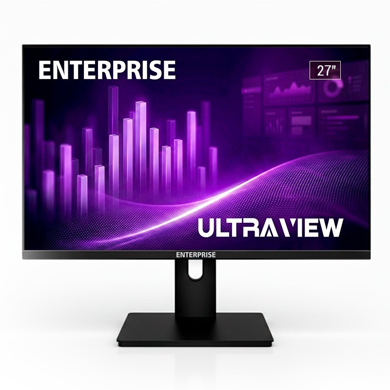 Monitor Enterprise UltraView 27" – QHD IPS, 120Hz, USB-C, ergonómico