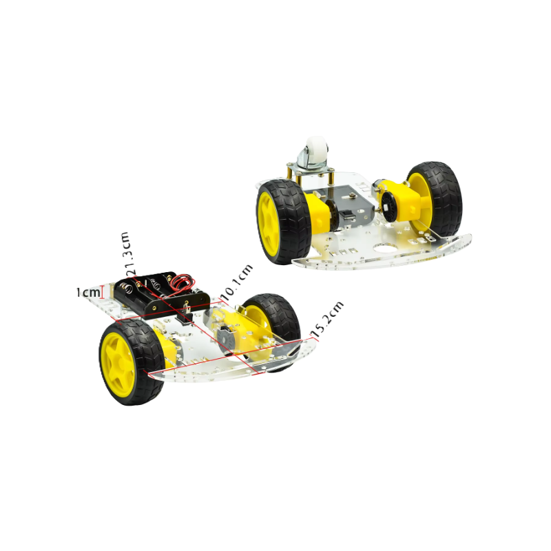 Kit Chasis Robot 2WD con Motores, Encoder y Sensor Ultrasónico para Arduino