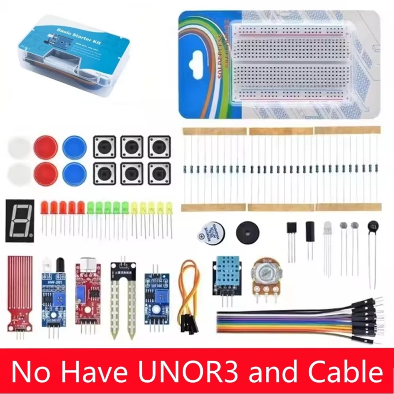 Kit de Componentes Electrónicos DIY con Breadboard 400 Puntos para Arduino